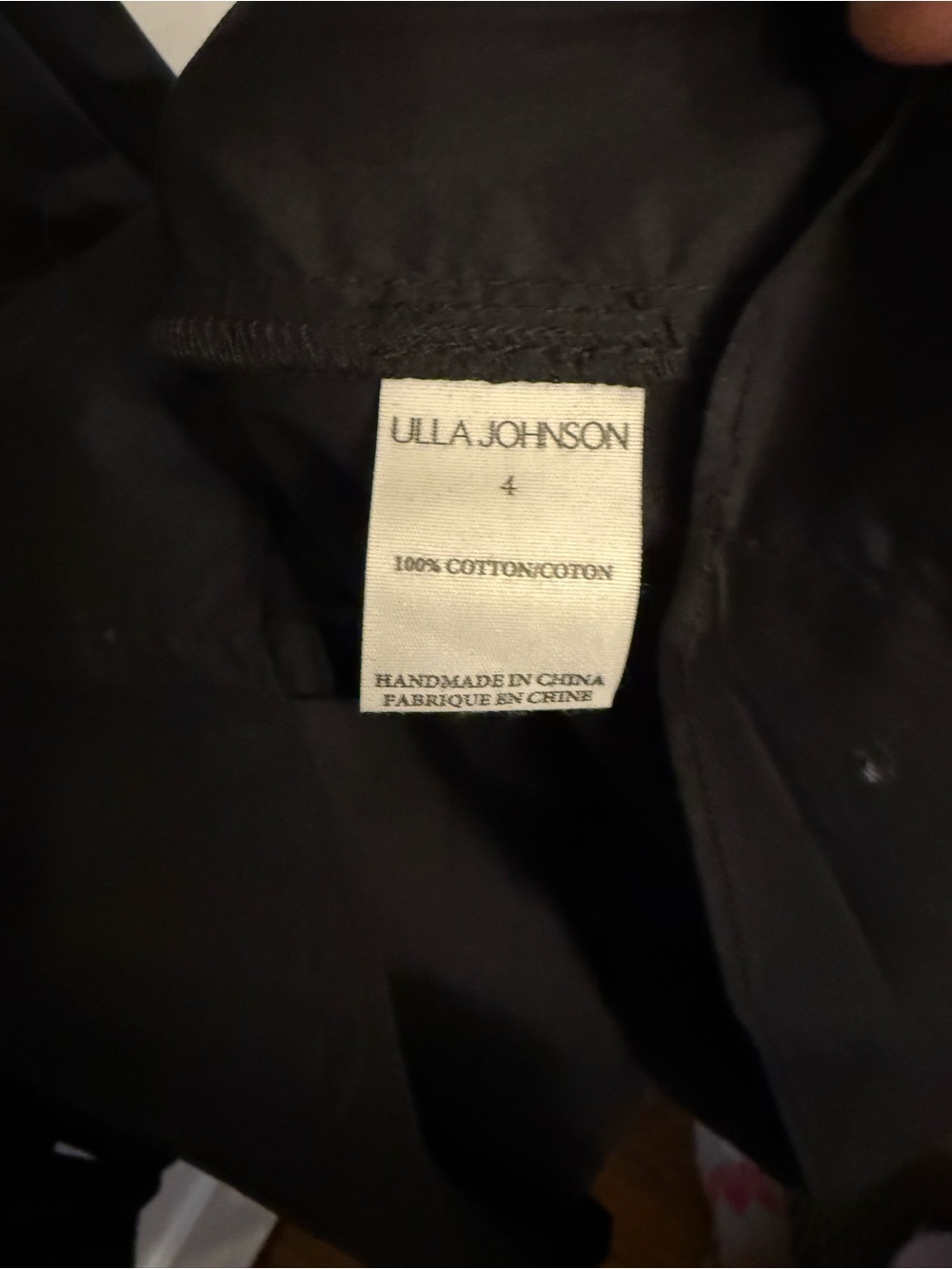 Ulla Johnson midi cotton black dress size 4. NWT - Picture 5 of 6
